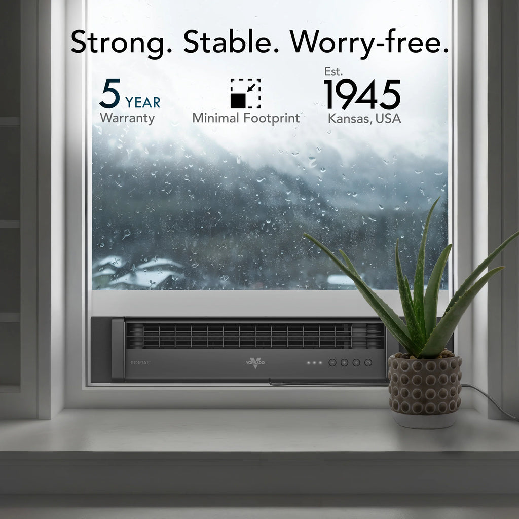 Vornado Portal Window Fan with 3 Speeds, Reversible Exhaust Mode, Weather Resistant, for Kitchen, Bedroom, Home