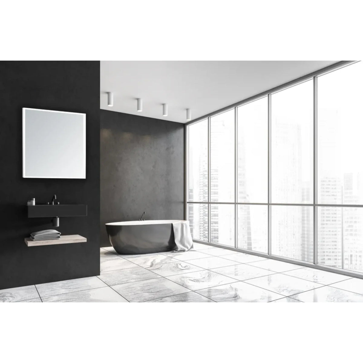 Modern Mirrors Astral Lighted Bathroom Vanity Mirror, Wall Mirror with Dimmable Daylight LED Lighting