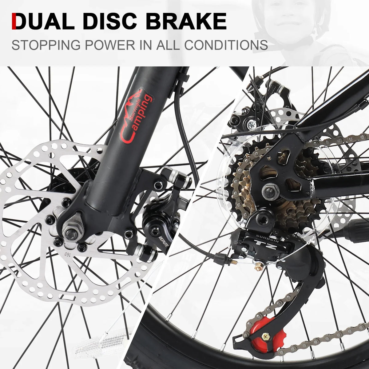 Ktaxon 20" Mountain Bike, 7 Speed Bike with Disc Brakes, Black