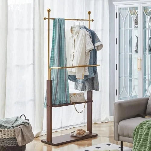 swing 73" Wooden Coat Rack Stand,Coat Racks Freestanding With 14 Hooks And Solid Round Base Heavy Duty Adjustable Height Hall Tree Coat Rack for Entryway Hallway Foyer Office Bedroomf