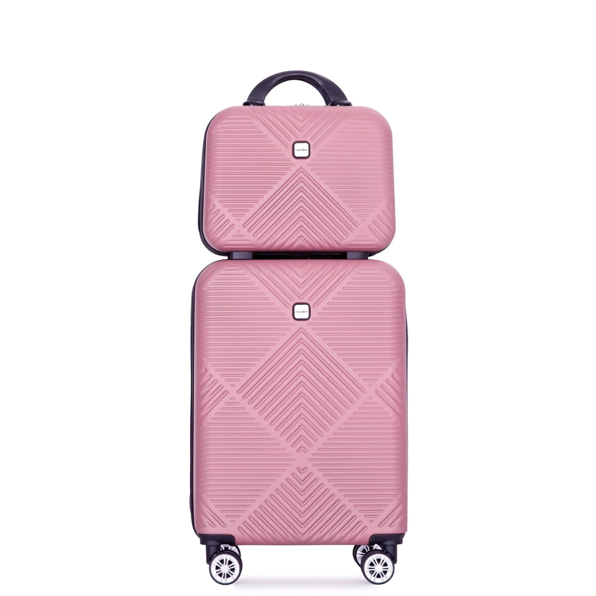Tripcomp Luggage Sets 4 Piece Suitcase Set (14/20/24/28)Hardside Suitcase with Spinner Wheels Lightweight Carry on Luggage(Black)