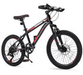 Ktaxon 20" Mountain Bike, 7 Speed Bike with Disc Brakes, Black