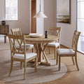 Farmhouse Solid Wood Dining Chairs Upholstered Armless Side Chairs Set of 4 Crossing High Backrest Living Room Kitchen