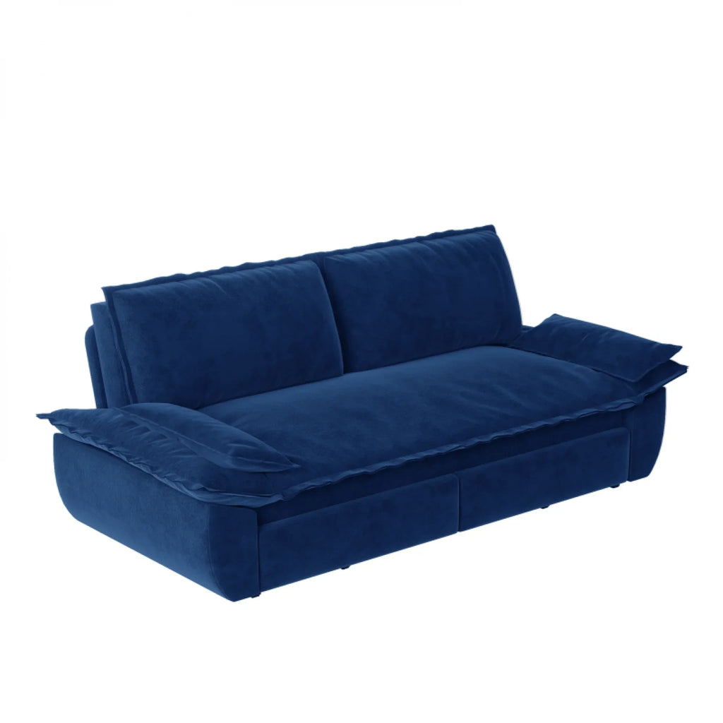 66" Queen Pull Out Sofa Bed, 3-in-1 Convertible Sleeper Sofa with Side Storage,Multi-Functional Velvet Loveseat Bed for Living Room,Bedroom