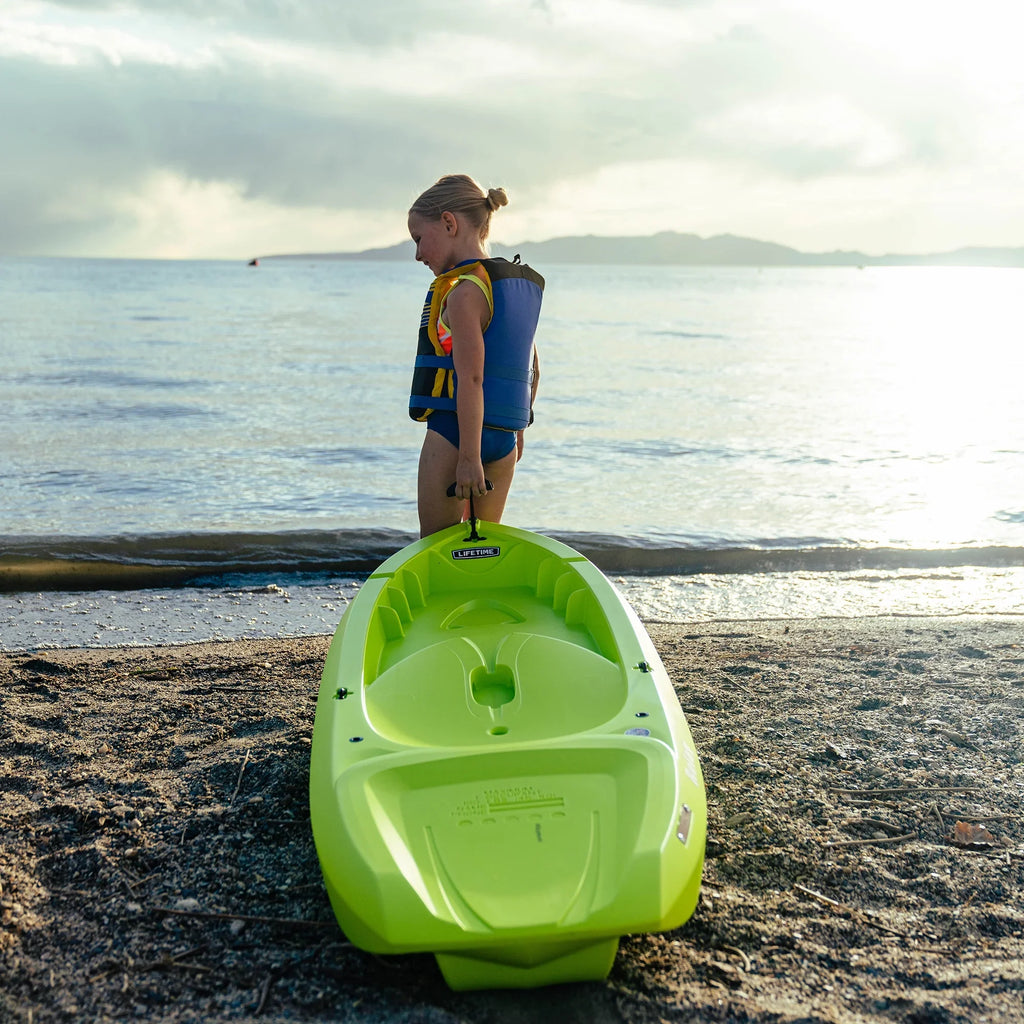 Lifetime Relay 65 in. Sit-on-Top 100 lb. Weight Capacity Youth Kayak, Chartreuse (91323)