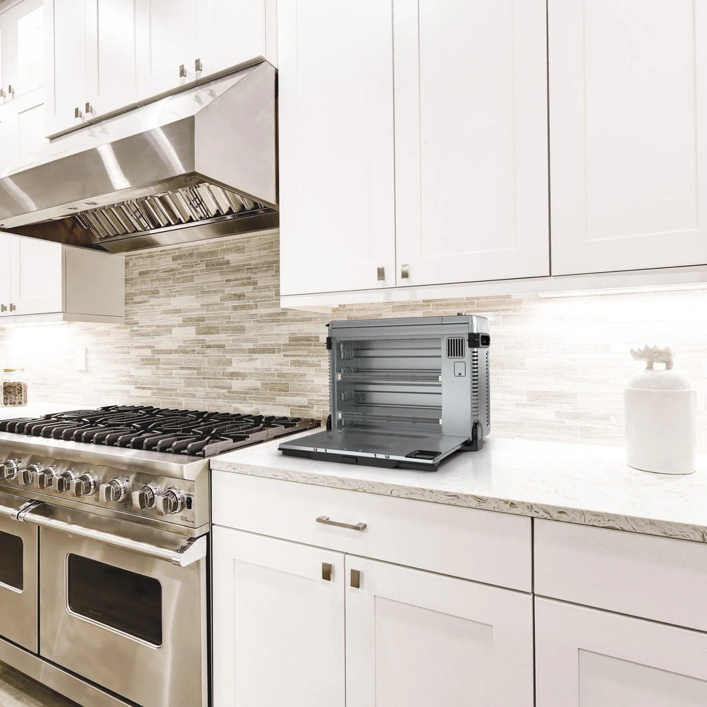 Ninja. SP101 Foodia?" 8-in-1 Digital Air Fry Oven, Flip-Away for Storage, Dehydrate, Keep Warm