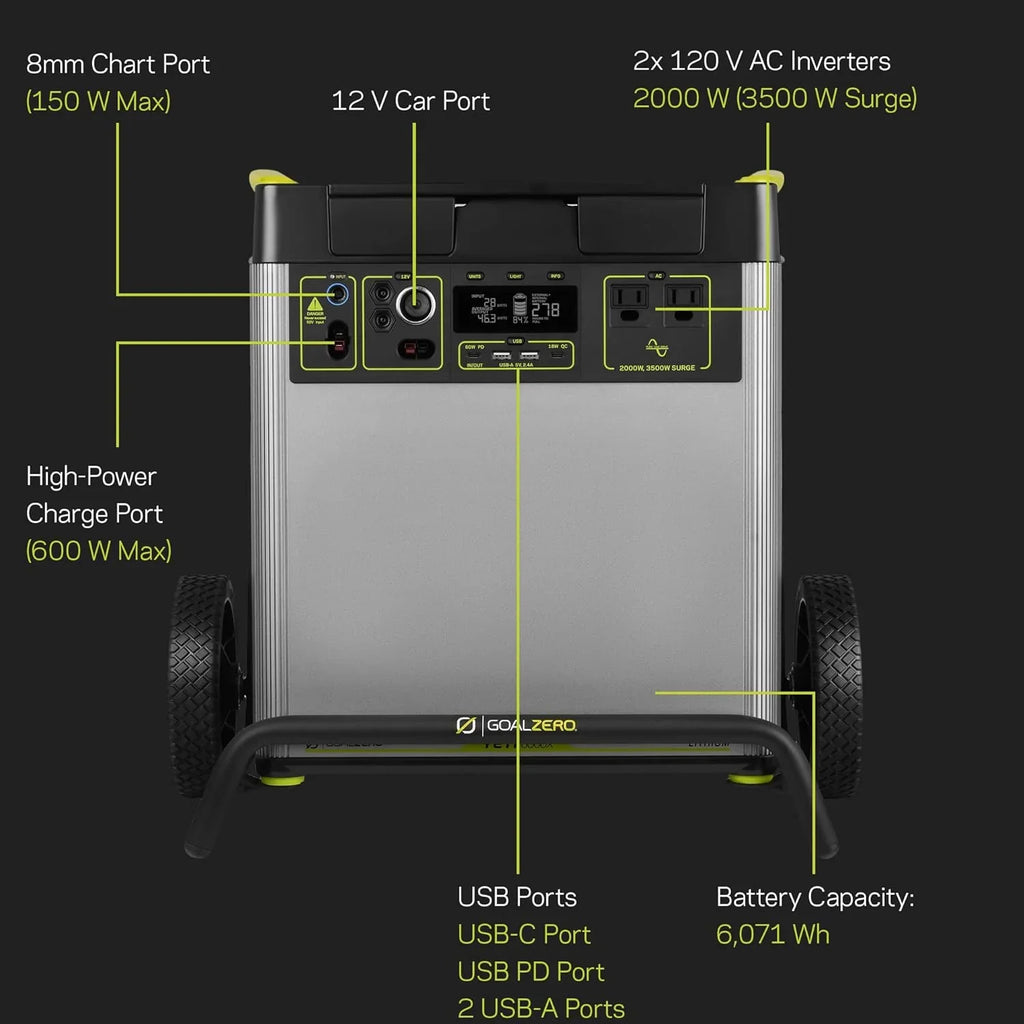 Goal Zero Yeti 6000X Portable Power Station 6071Wh Battery Generator for Home Backup, Camping