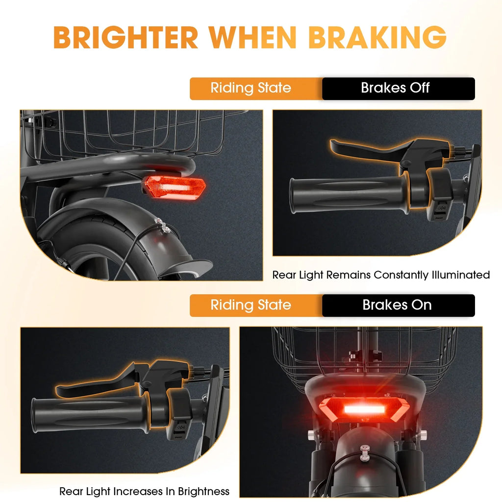 Skeri Electric Scooter with Seat for Adult and Basket, 14 Inch Tire Electric Scooter with Dual Shock Absorbers, 350W Motor with 25-Mile Range, Speed Up to 20 MPH (Gen 2.0)