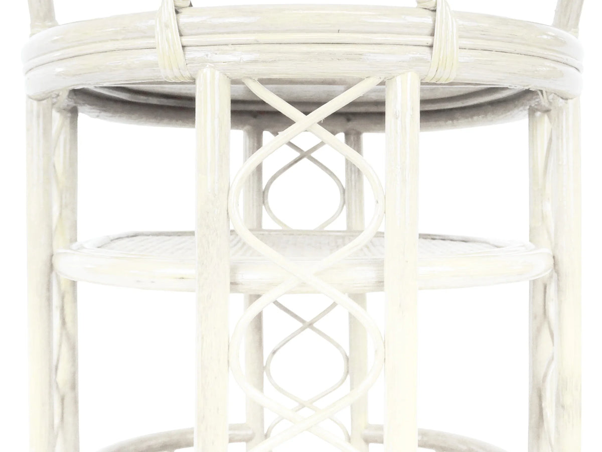 Trolly Moving Serving Cart Bar Table Natural Rattan Wicker ECO Handmade, White Wash