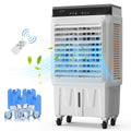 VEVOR Evaporative Air Cooler, 2100 CFM, 135" Oscillating Swamp Cooler with Adjustable 3 Speeds and 12 H Timer, 7 Gal Portable Air Cooler for 750 Sq.ft, Indoor/Outdoor Use
