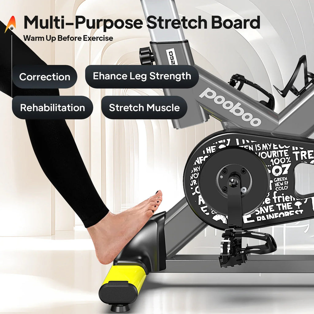 Pooboo Stationary Exercise Bike Indoor Cycling Bike Cycle Bicycle Adjustable Resistance for Home Office Cardio Workout Machine Max Weight 350 lbs