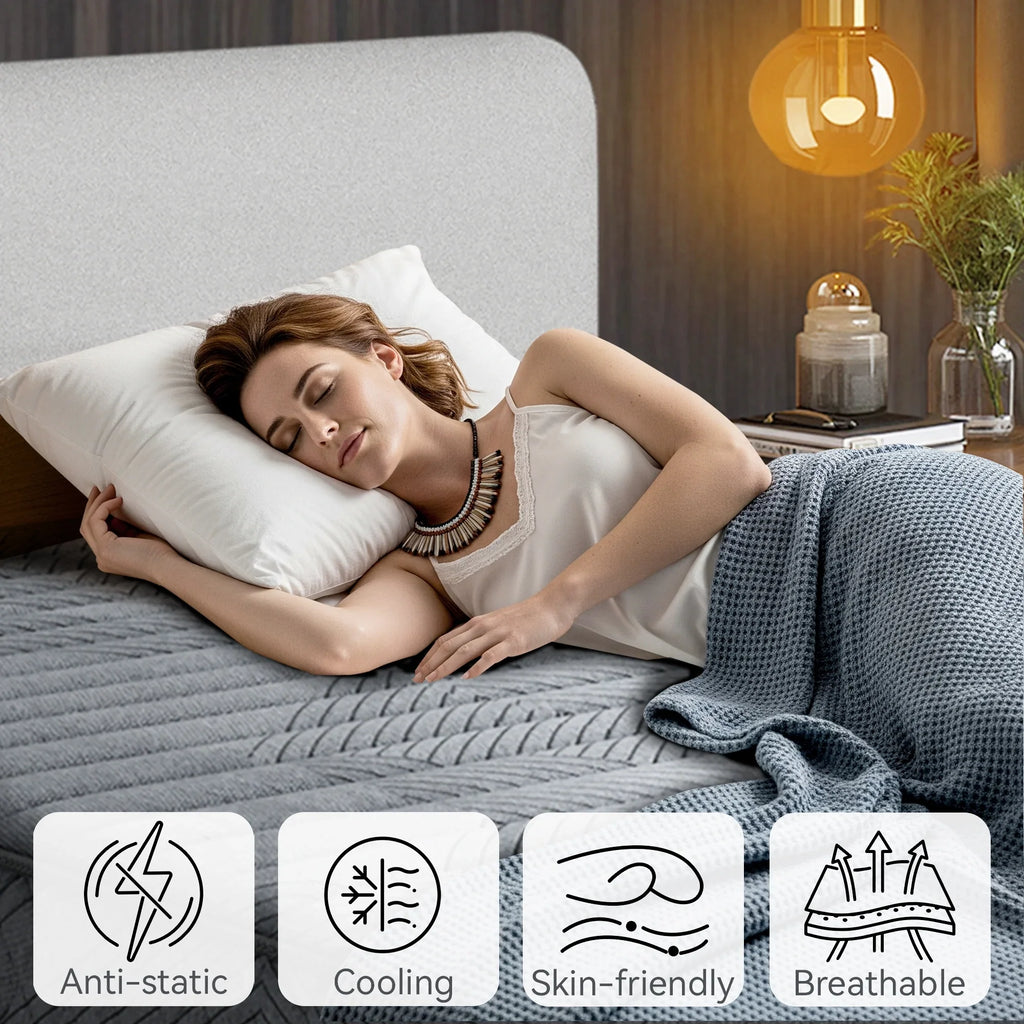 LIBORIA Queen Mattress, 10 inch Cooling Gel Memory Foam, Pocket Spring Hybrid Mattress in a Box, Pressure Relief, CertiPUR-US Certified
