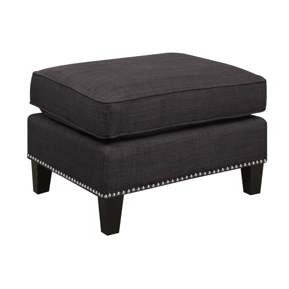 Picket House Emery Ottoman Heirloom Charcoal