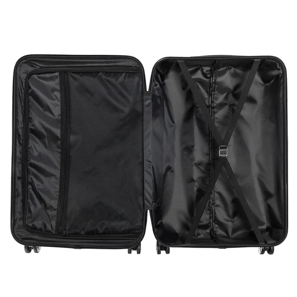 Red 3-Piece Hardshell Spinner Luggage Set (20in, 24in, 28in) - Large ABS Suitcase Set with 8 Wheels, Lightweight & Durable for Travel