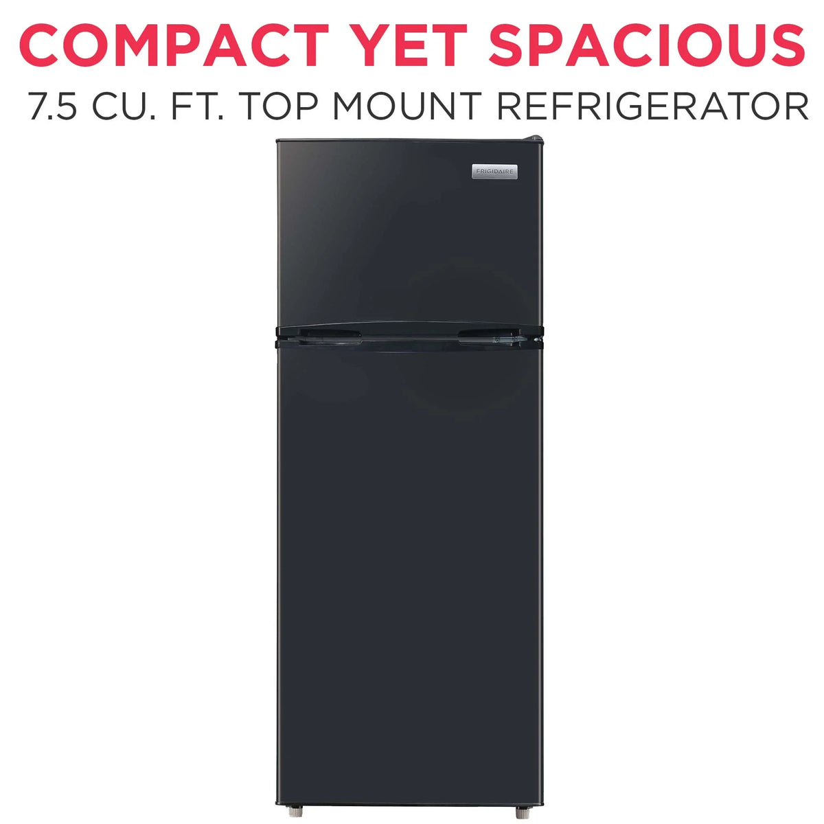 Frigidaire 7.5 Cu. Ft. Top Mount Refrigerator, Black