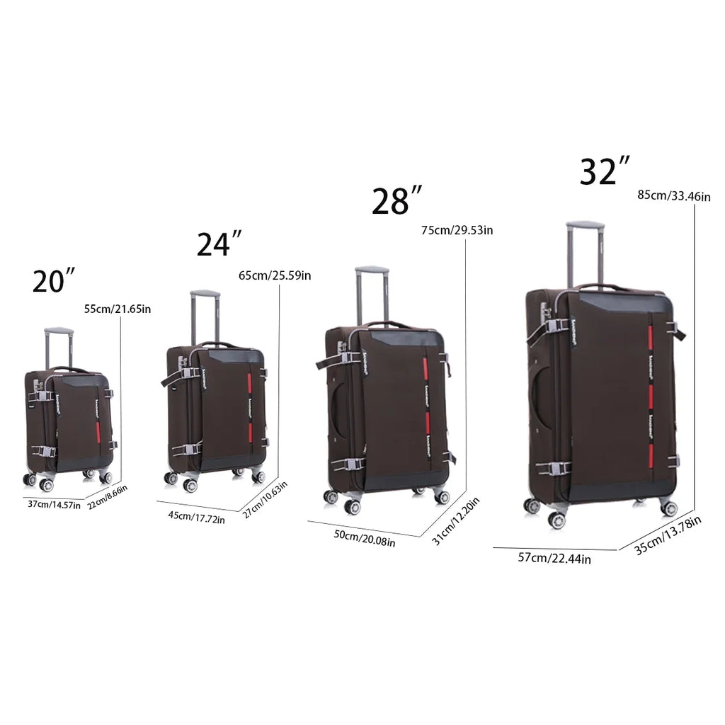 4-Piece Sage Green Softside Luggage Set with Spinner Wheels, Lightweight Expandable Suitcases (20"/24"/28"/32")