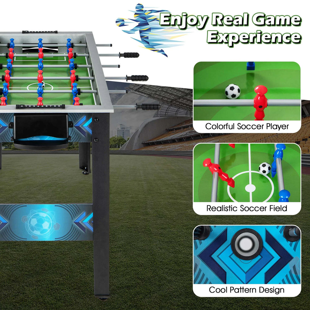 Costway Foosball Table Game Set with 2 Footballs, Black, 22.9 lb