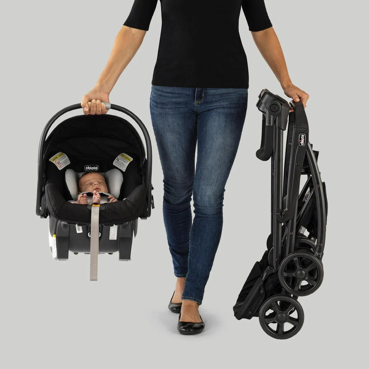Chicco KeyFit Caddy Frame Stroller - Black (Black). New