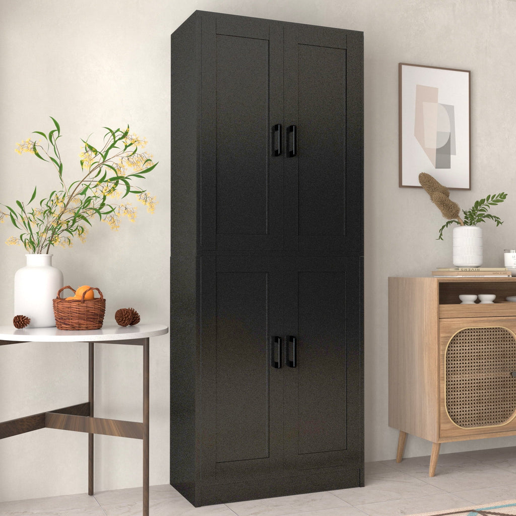 DIYART White Kitchen Pantry Cabinet, 71" Tall Kitchen Storage Cabinet with doors, Kitchen Pantry Hutch with Storage for Kitchen, Dining Room