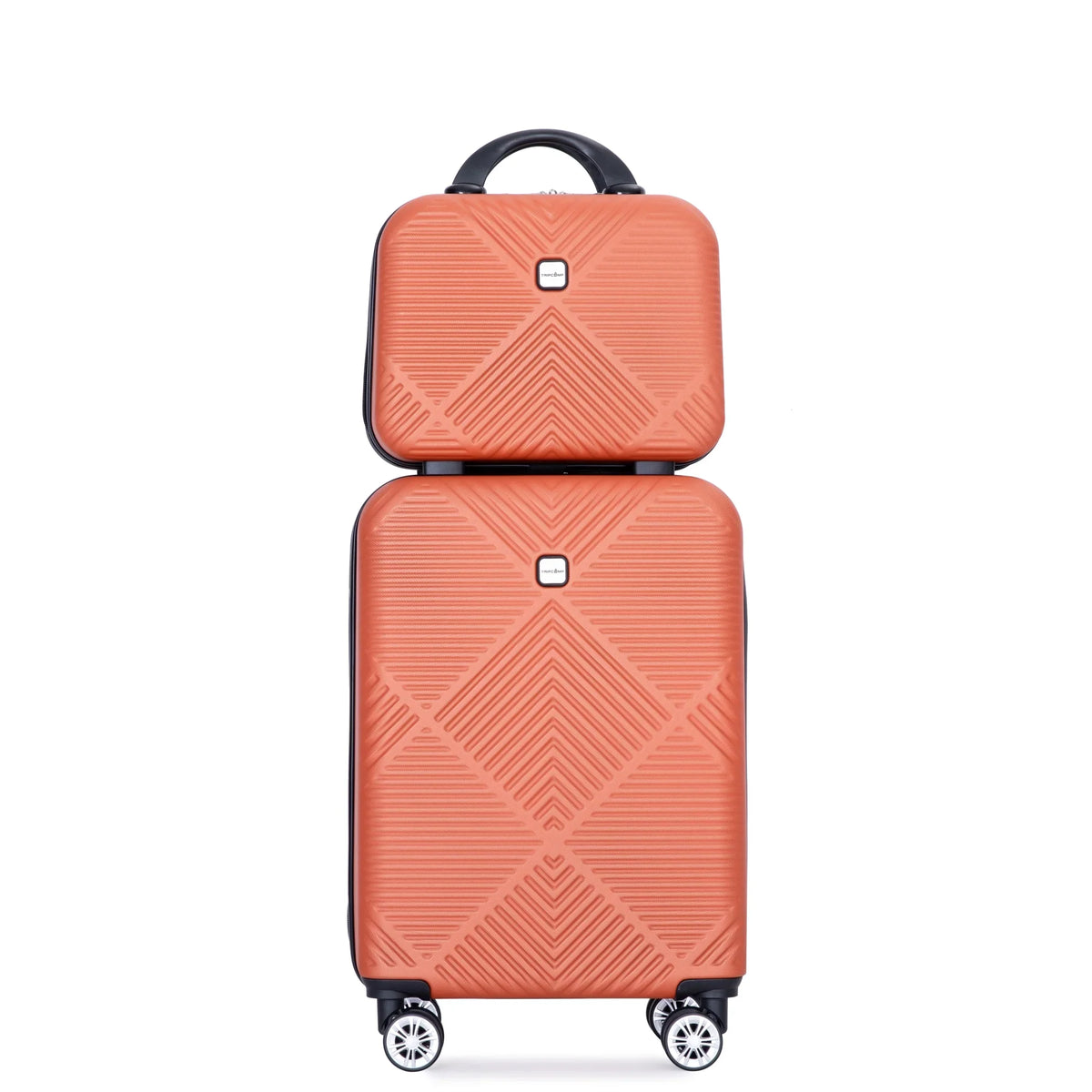 Tripcomp Luggage Sets 4 Piece Suitcase Set (14/20/24/28)Hardside Suitcase with Spinner Wheels Lightweight Carry on Luggage(Black)