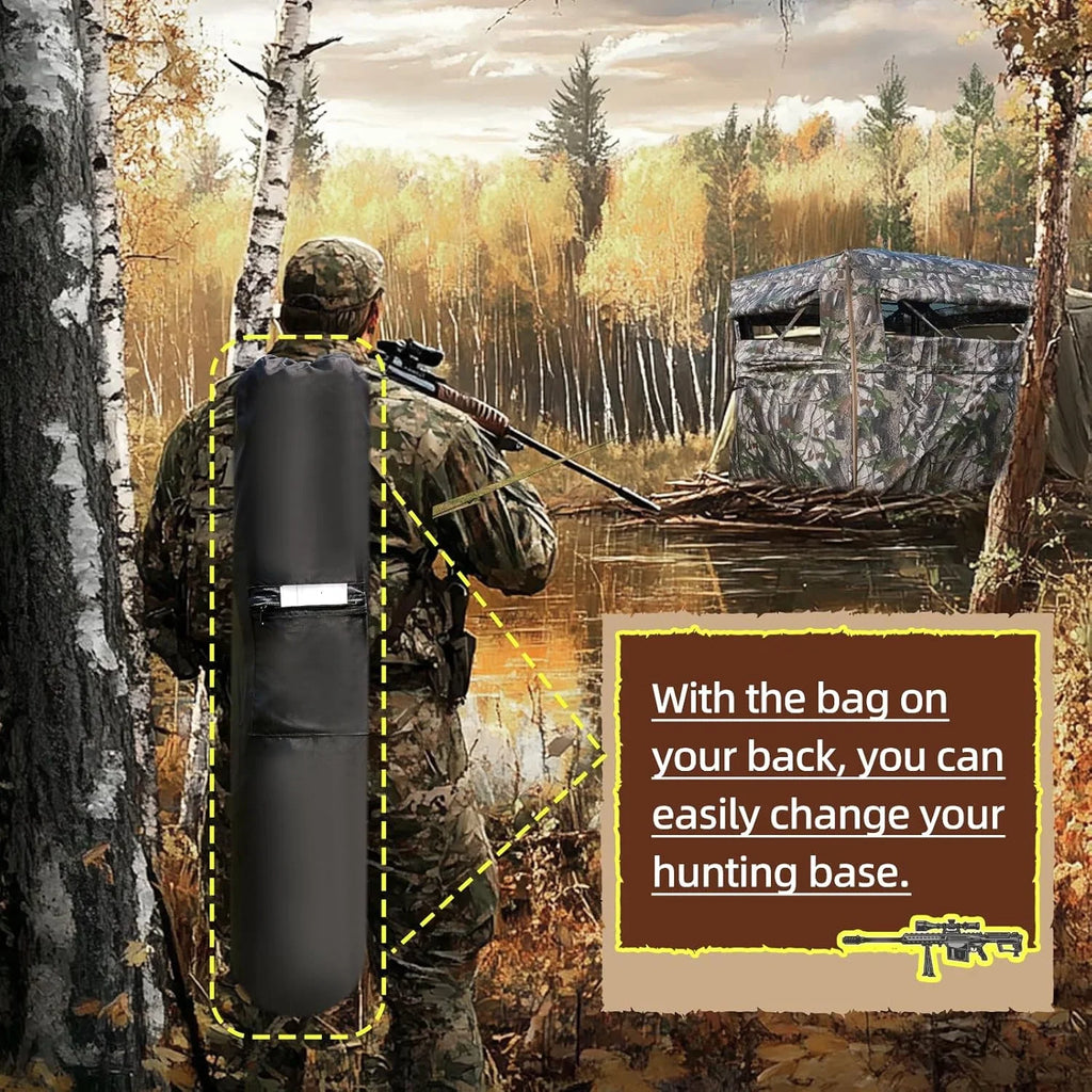 Erommy 360° Camouflage Hunting Blind, Durable and Waterproof with Spacious Interior and Ventilation for 3 People