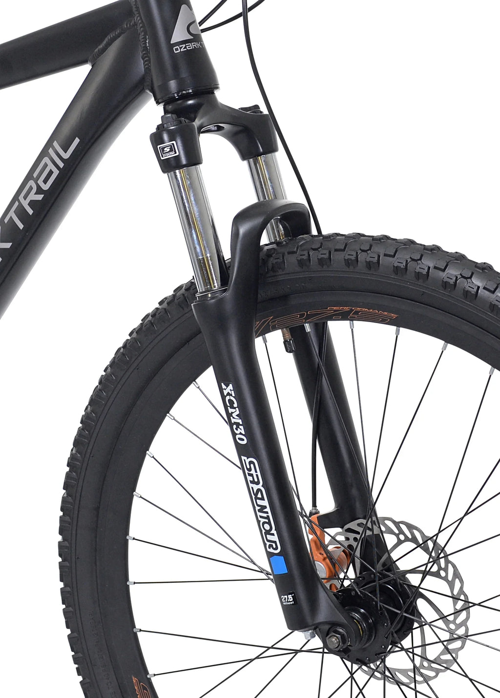 Ozark Trail 27.5" Vibe Mountain Bicycle, Small Frame, Fits Riders 5'0" - 5'6", Black, Adult, Unisex