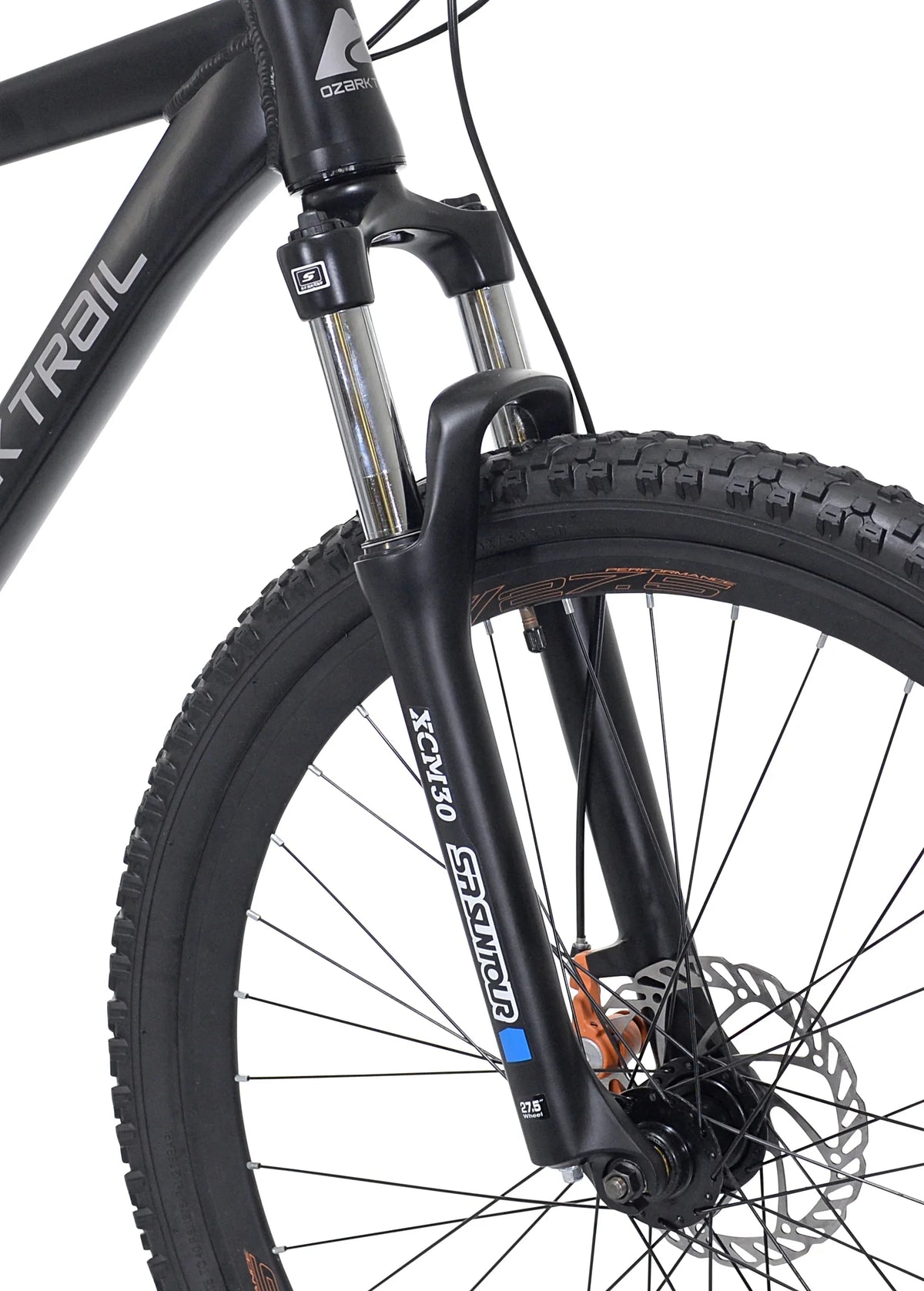 Ozark Trail 27.5" Vibe Mountain Bicycle, Small Frame, Fits Riders 5'0" - 5'6", Black, Adult, Unisex