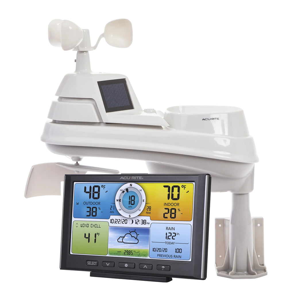 AcuRite Iris (5-in-1) Wireless Home Weather Station, Indoor/Outdoor Temperature, Humidity, Wind, and Rain (01529M)
