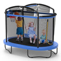 SHINPT 4x6FT Toddler Trampoline for Kids, Kids Indoor Trampoline with 771LBS Load-Bearing Capacity, Mini Trampoline Indoor & Outdoor, Small Trampoline with 4 Accessories & Adjustable Gymnastics Bar