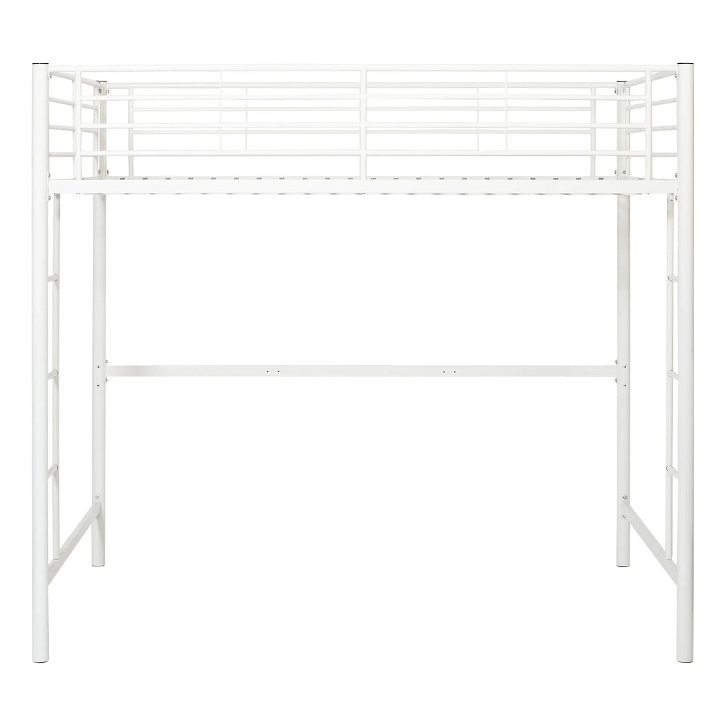 Walker Edison Sunset Modern Powder-Coated Steel Metal Full Loft Bunk Bed - Black