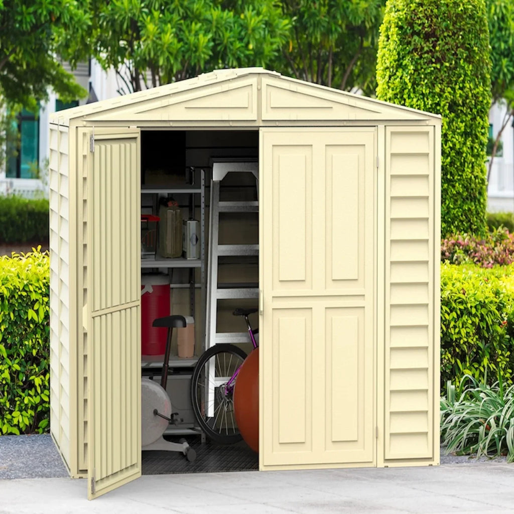 Duramax 8ft x 5.5ft Duramate Vinyl Shed with Foundation
