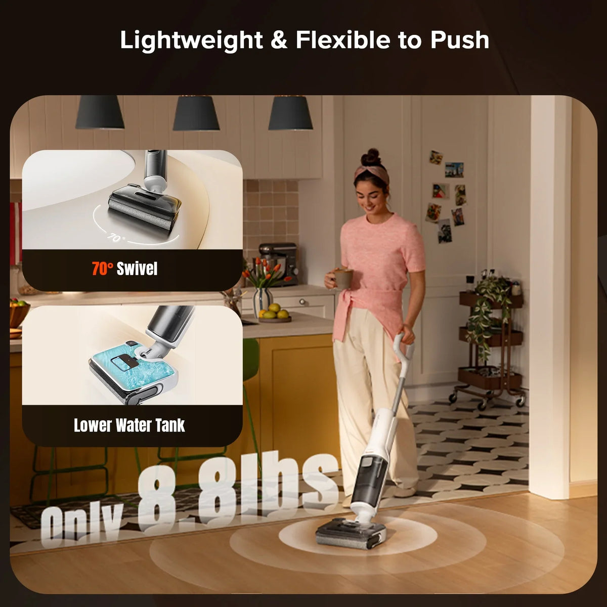 Roborock F25 GT Vacuum Mop All in One, Wet Dry Vacuum Cleaner Cordless, 20000Pa Floor Cleaner Machine for Tile Hardwood Wood Vinyl Floor, Edge to Edge Self Cleaning Electric Mop with 180" Lie-Flat