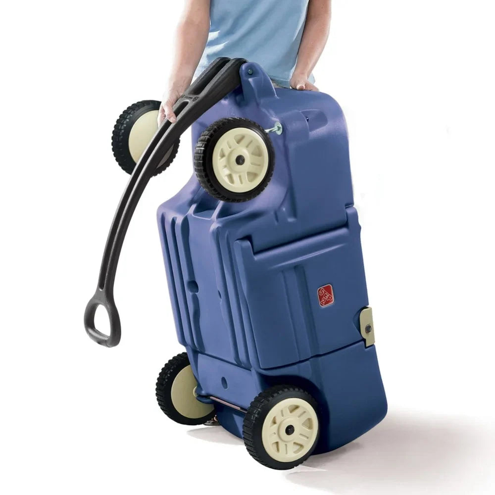 Step2 Wagon for Two Plus Blue Foldable Wagon for Kids with Seats