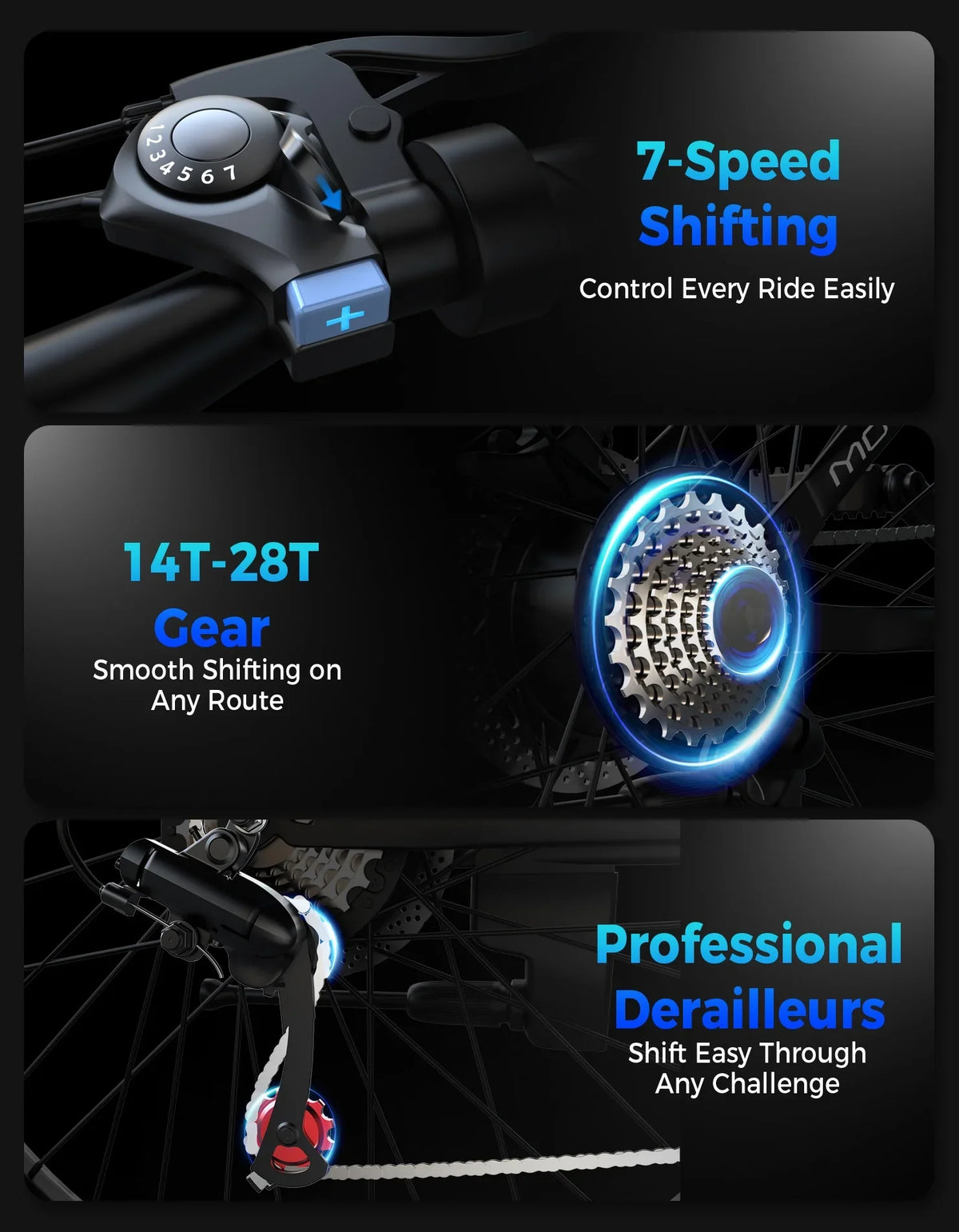 AZHAR Electric Bike for Adults, 26" Electric Mountain Bike, 1200W Peak Power Motor, Up to 25 MPH 45 Miles, Electric Bicycle with 48V 10AH Removable Battery, UL 2849