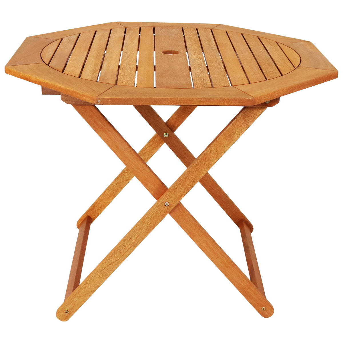 Sunnydaze 35.5" Meranti Folding Octagon Outdoor Dining Table