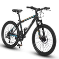 Ambifirner 26" Mountain Bike for Adults & Teens - Shimano 21-Speed Gears, All-Terrain Mechanical Disc Brakes, High-Carbon Steel Suspension Frame MTB Bicycle, 85% Pre-Assembled, Blue