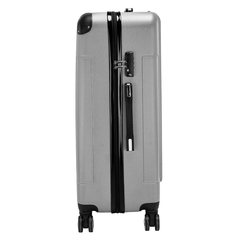 Red 3-Piece Hardshell Spinner Luggage Set (20in, 24in, 28in) - Large ABS Suitcase Set with 8 Wheels, Lightweight & Durable for Travel