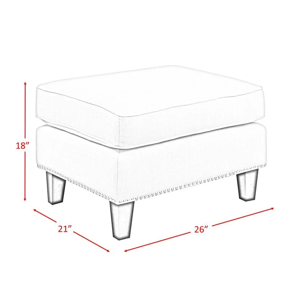 Picket House Emery Ottoman Heirloom Charcoal