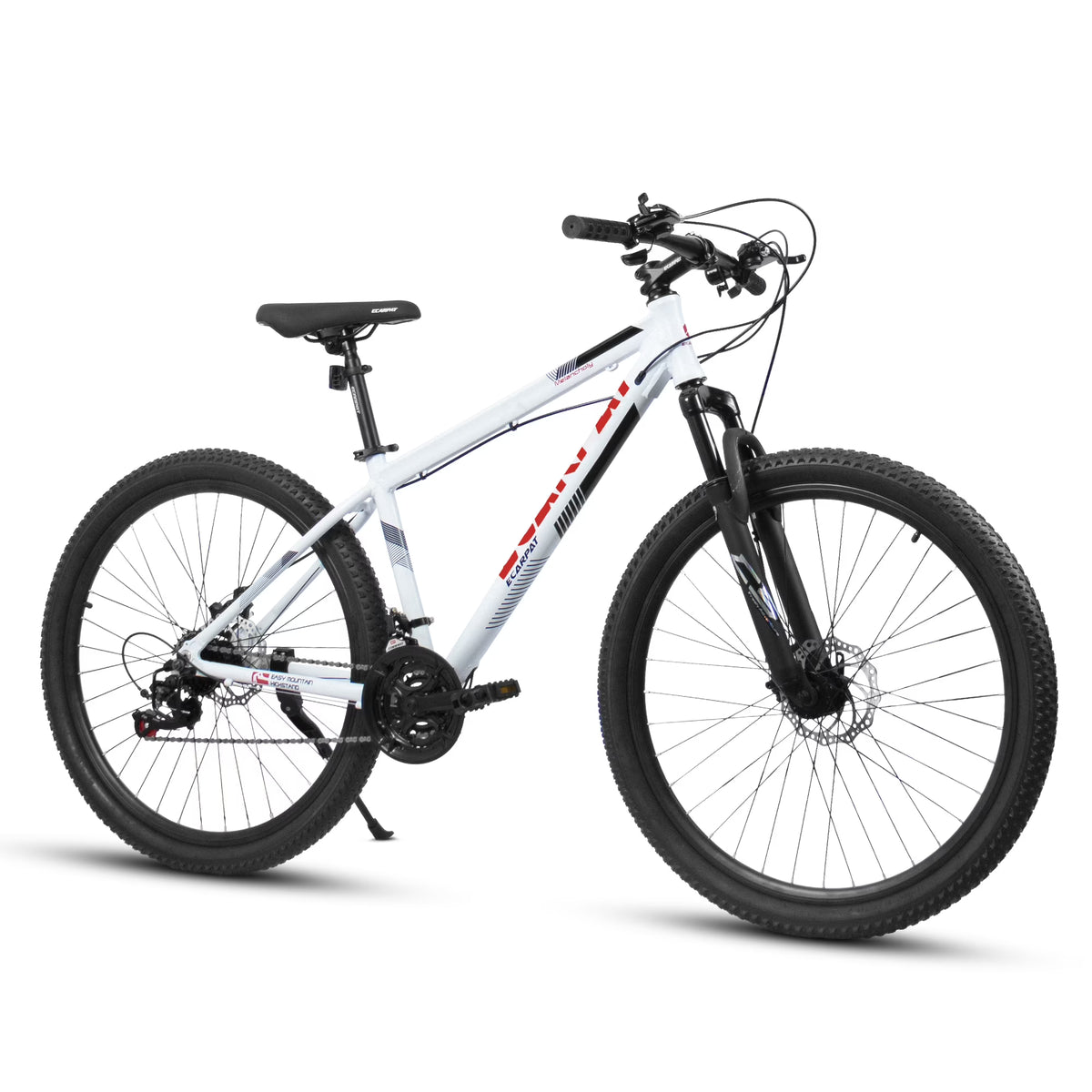 27" Mountain Bike, 21-Speed Dual Disc Brakes with Aluminum Frame �C Black