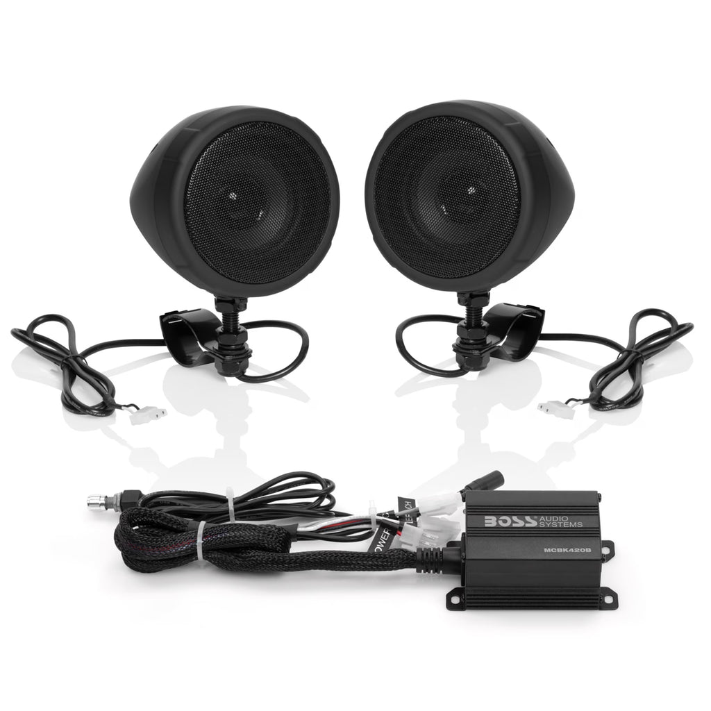 Boss Audio Systems MCBK420B Motorcycle Speaker Amplifier, Bluetooth, 3" Speakers