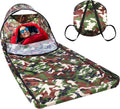 Breling Bivy Sack Waterproof Single Person Pop up Bivy Bag Cover Tent Sleeping Cover with Head Lightweight Warm Tent Windproof Anti Mosquito for Camping Hiking Backpacking Hunting Outdoor Survival