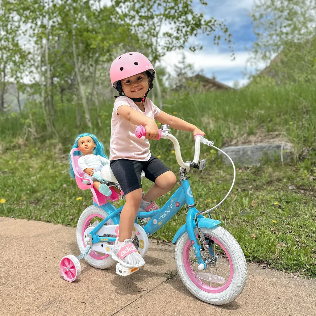 Glerc Maggie 12 inch Kids Girls Bike for Ages 2-4 Years Child, Peach