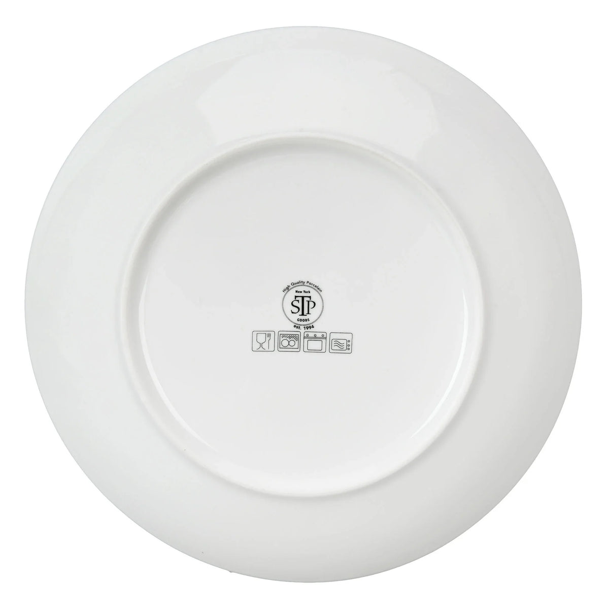 STP GOODS Melodie de Fleurs Bone China Dinnerware Set of 24 Service for 6 24-Piece Dish Set of Plates and Bowls, Blue Gold White
