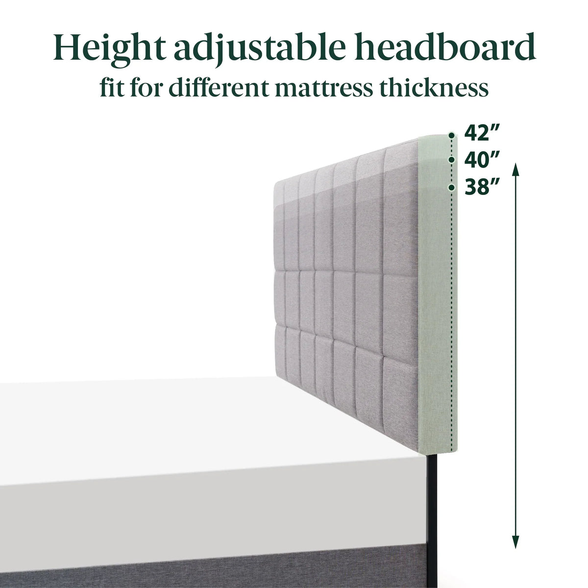 Mainstays Upholstered Platform Bed, No Box Spring Needed, Gray, Queen