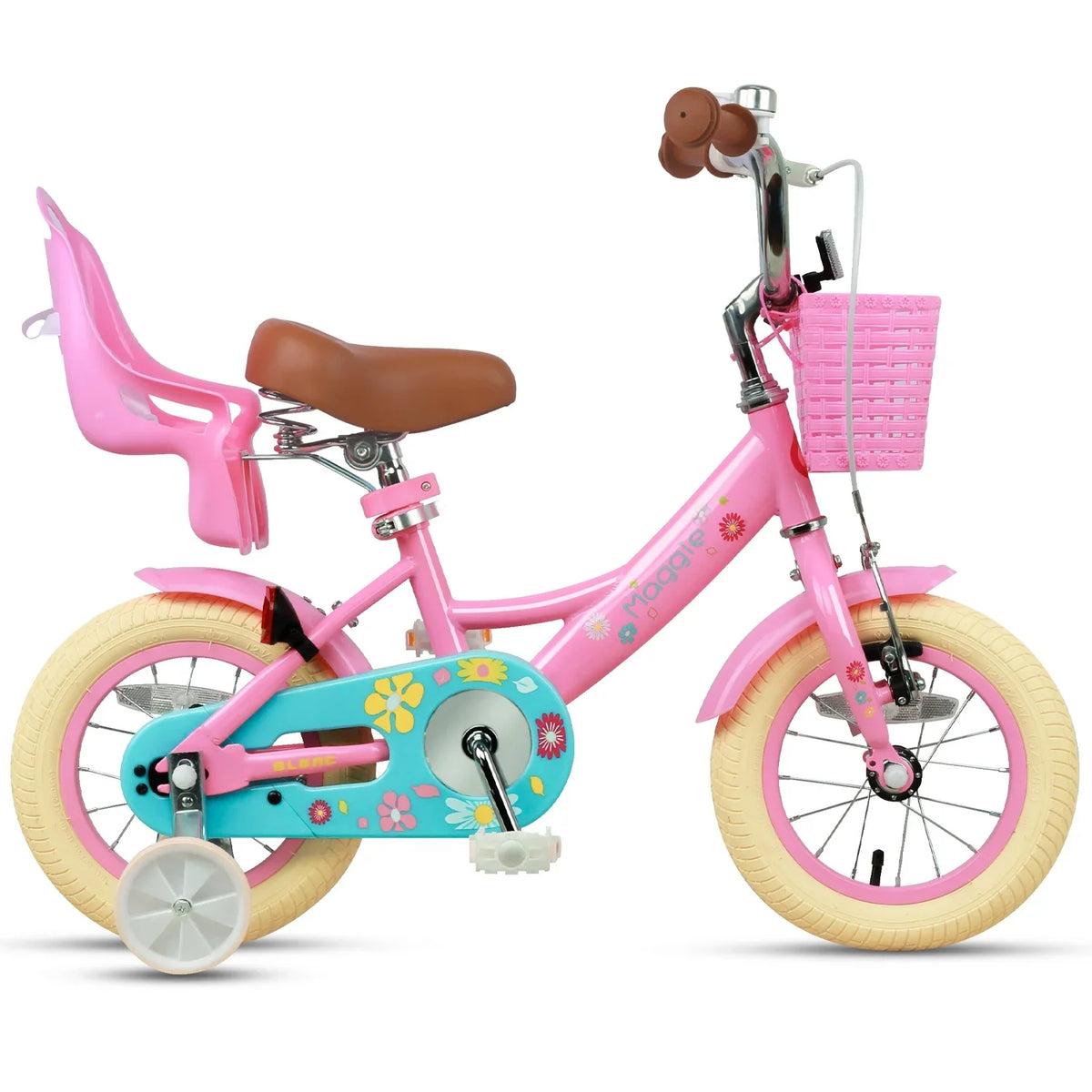 Glerc Maggie 12 inch Kids Girls Bike for Ages 2-4 Years Child, Peach