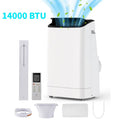 Garvee 14000 BTU Portable Air Conditioner with Remote & Window Kit, Cools Rooms up to 750 Sq.ft, White/Black