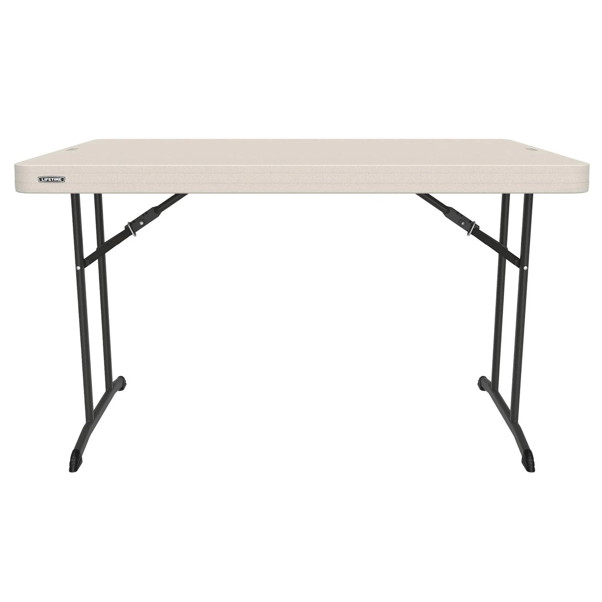 Lifetime 4 Foot Rectangle Folding Table, Indoor/Outdoor Commercial Grade, Almond (80568)