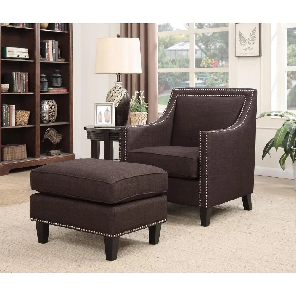 Picket House Emery Ottoman Heirloom Charcoal