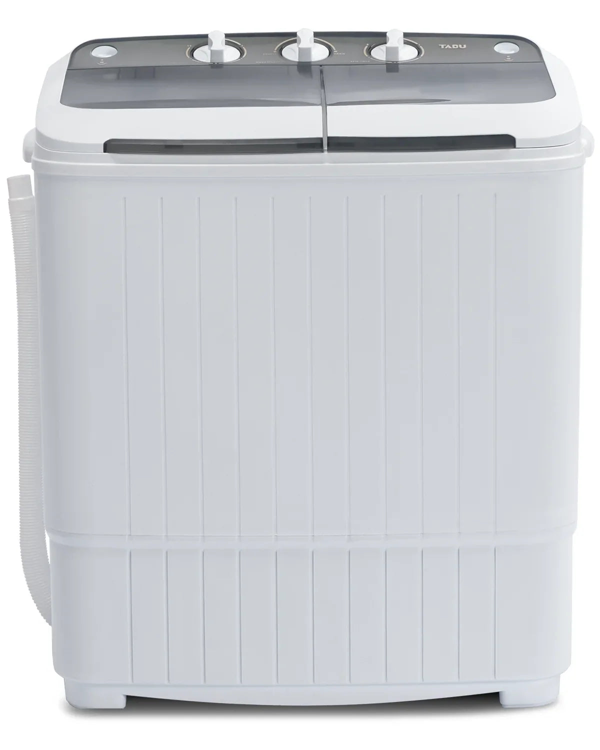 TABU 16.5lbs Portable Washing Machine,Electric Twin Tub Wash&Spin Combo,Semi-Automatic Washer,Gray