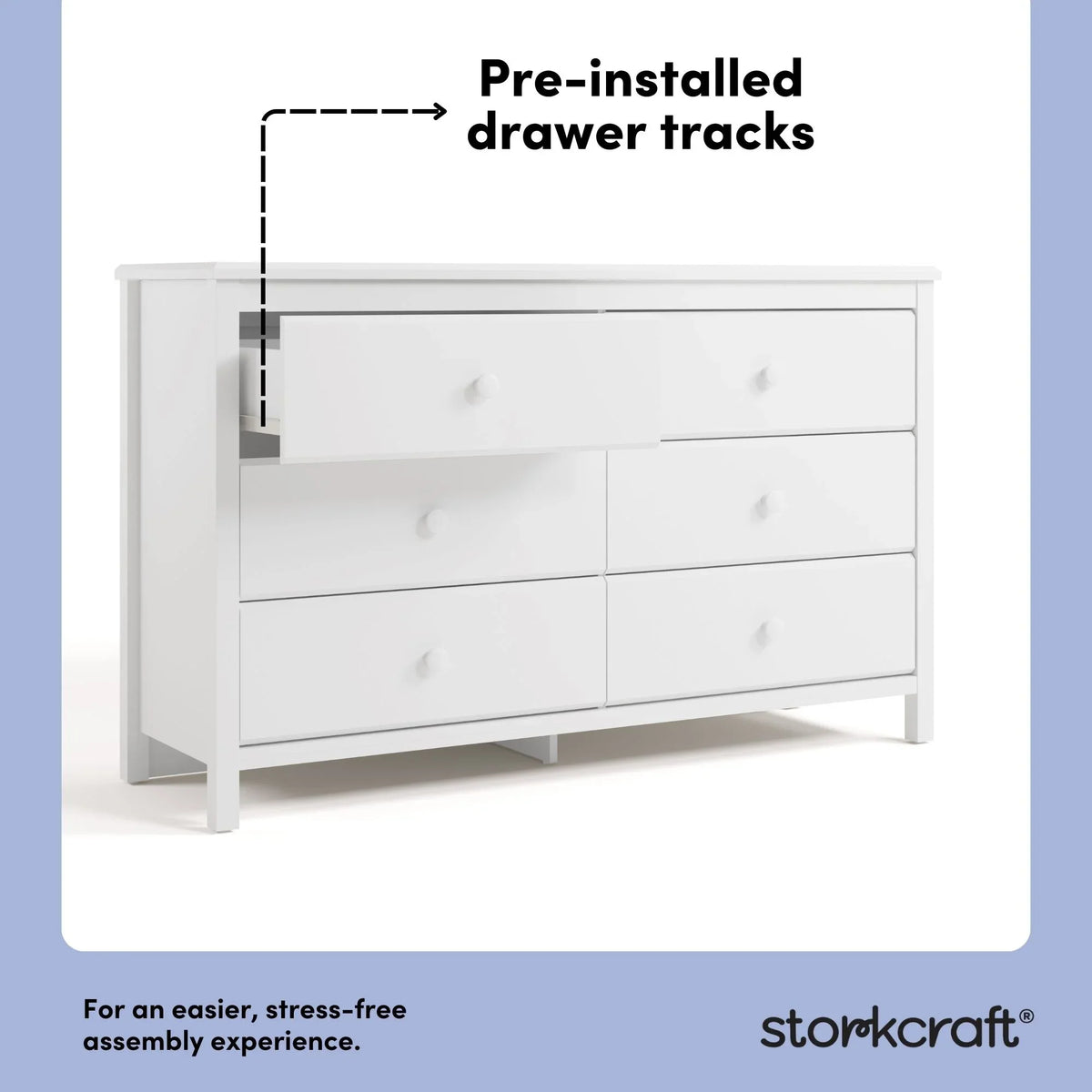 Storkcraft Alpine 6 Drawer Nursery Double Dresser, Olive